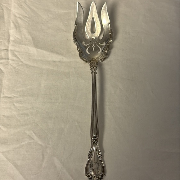 Vintage Silverplate Ornate Serving Fork 10.25" - Picture 2 of 7